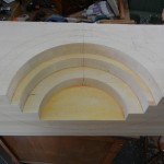 Hand carved basswood shell niche
