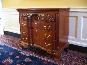 Townsend style Block and Shell chest of drawers - built by Monty Hinson and shells carved by Mary May.