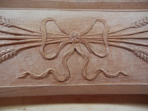 Detail of ribbon carving.