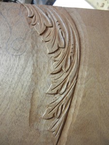 This is an example of an acanthus leaf that is often carved on the knee of a cabriole leg.