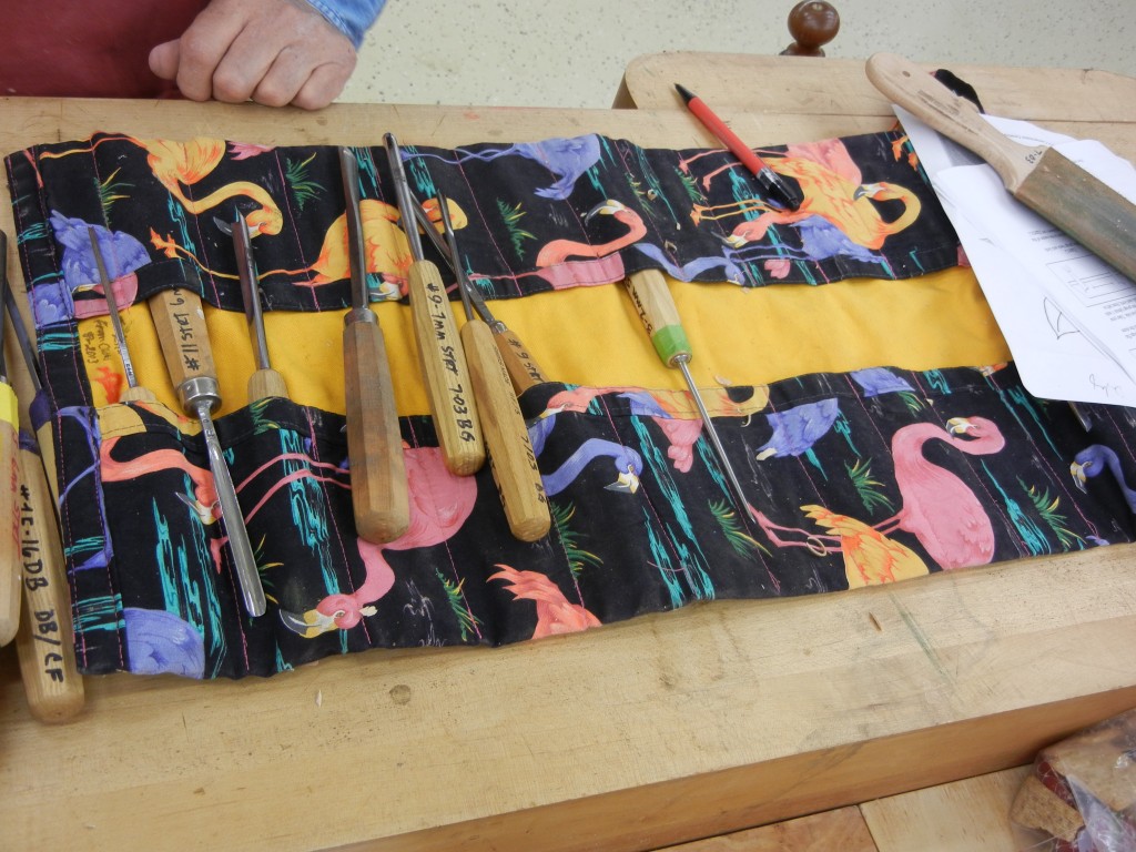 Andy's flamingo tool roll.