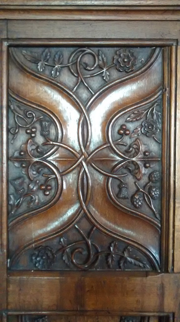 Details from wall panelling in Tudor home.