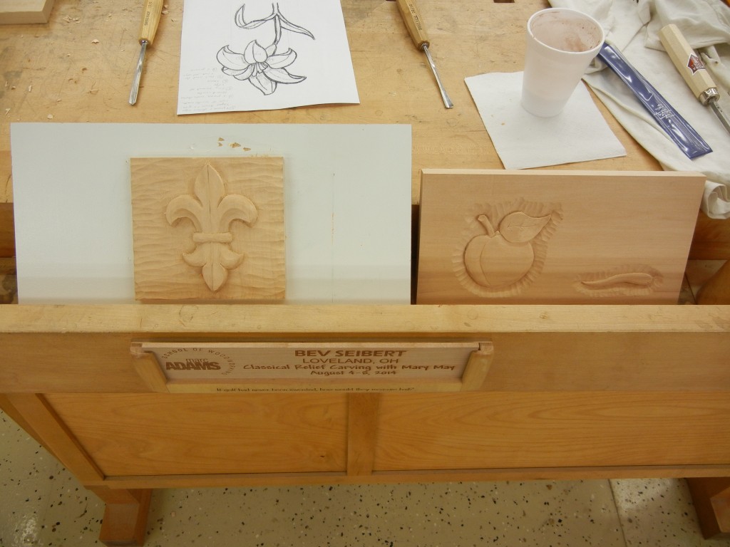 Some of the finished carvings.