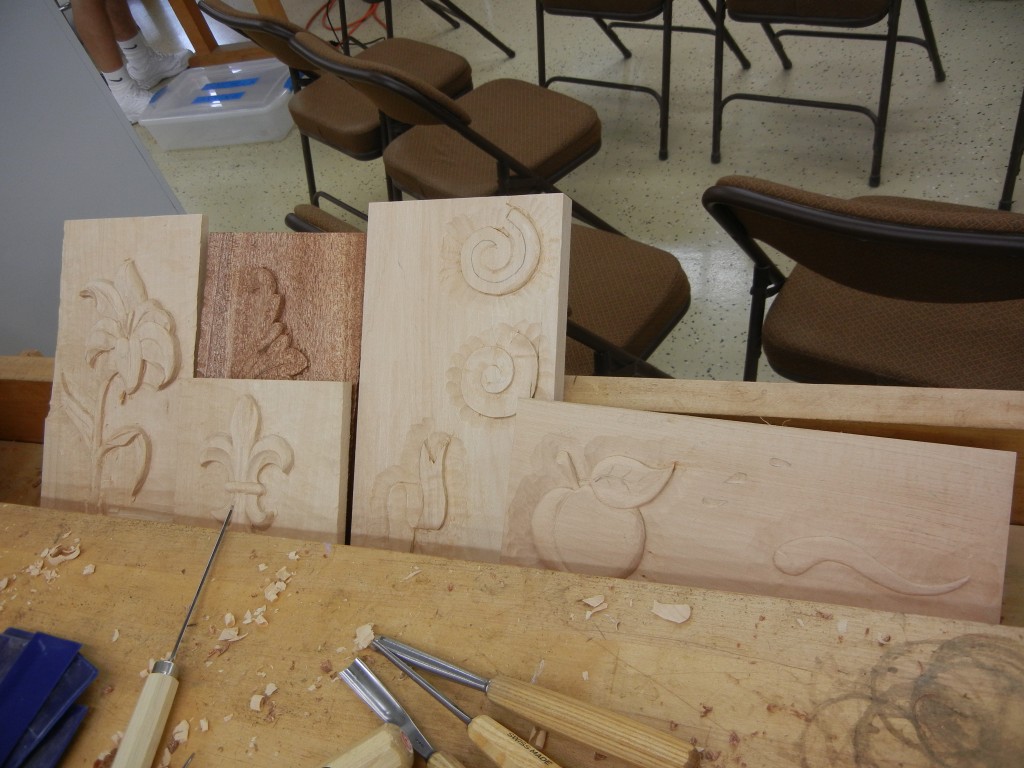 Finished carvings.