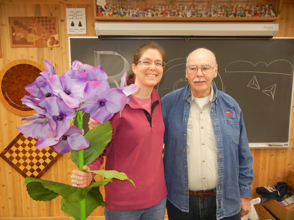 Dave Reilly, my assistant and I. No we didn't carve the giant bouquet, but it is pretty awesome, eh?
