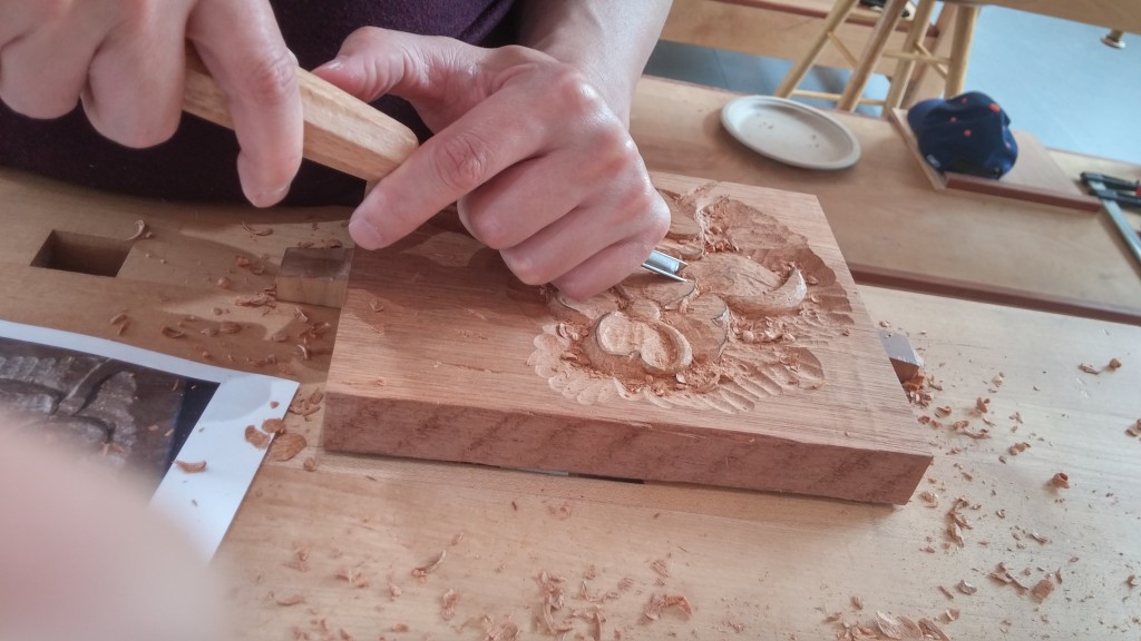 Details of dogwood carving.