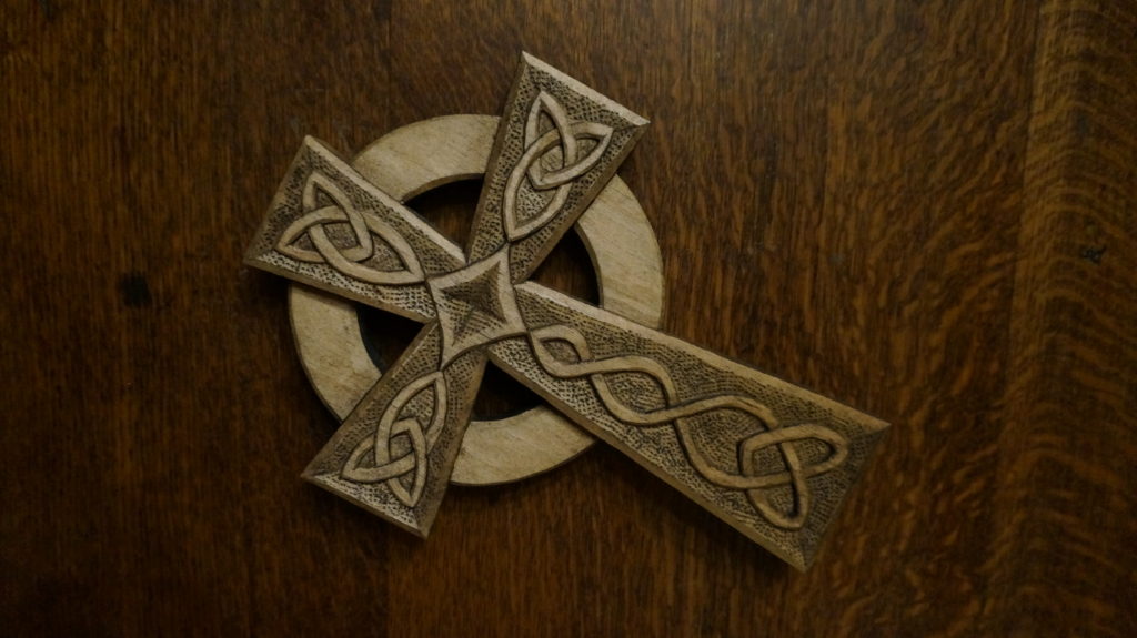 Carving a Celtic Cross