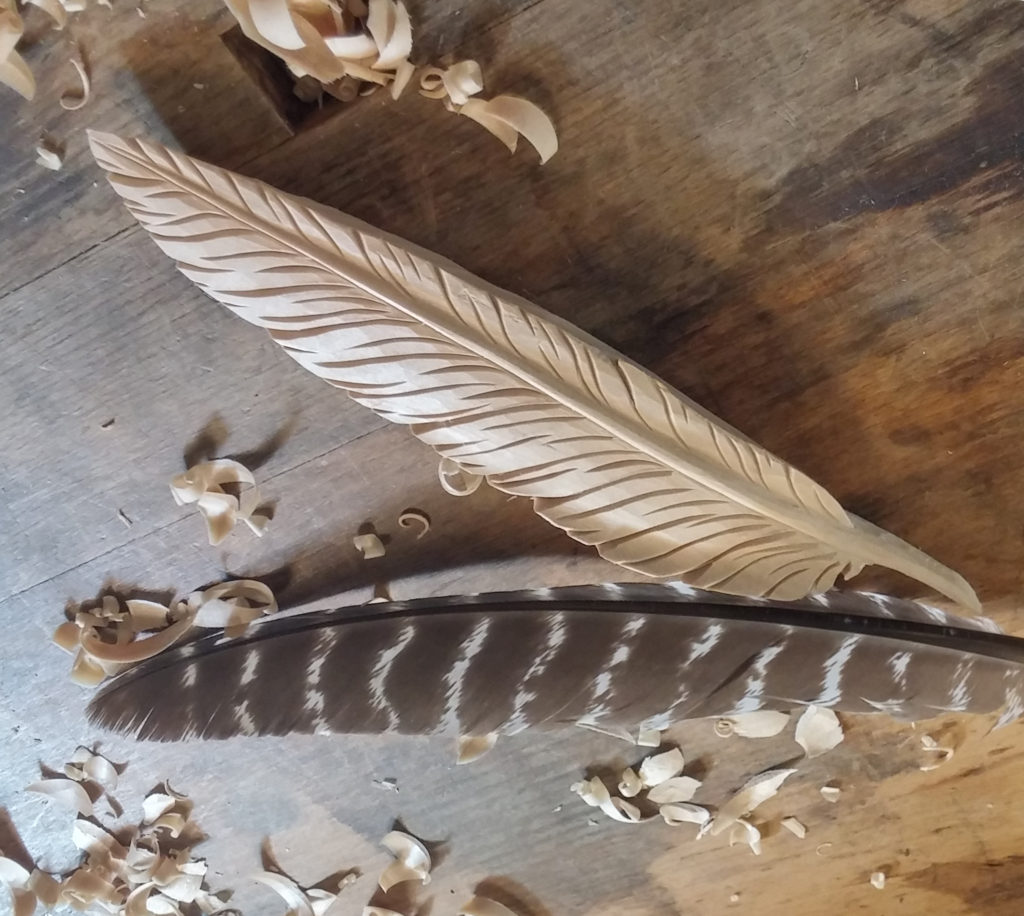 Carving a Feather