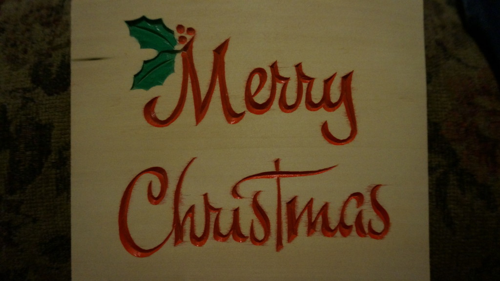 Carving a Christmas Greeting