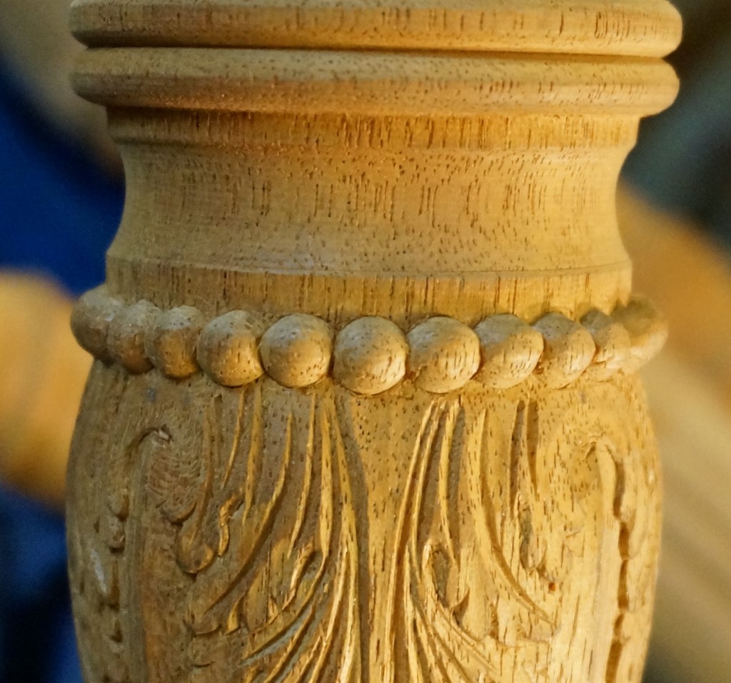 Carving Beads on a Turning