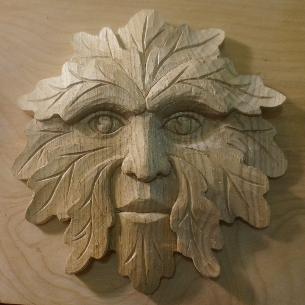 Carving a Green Man