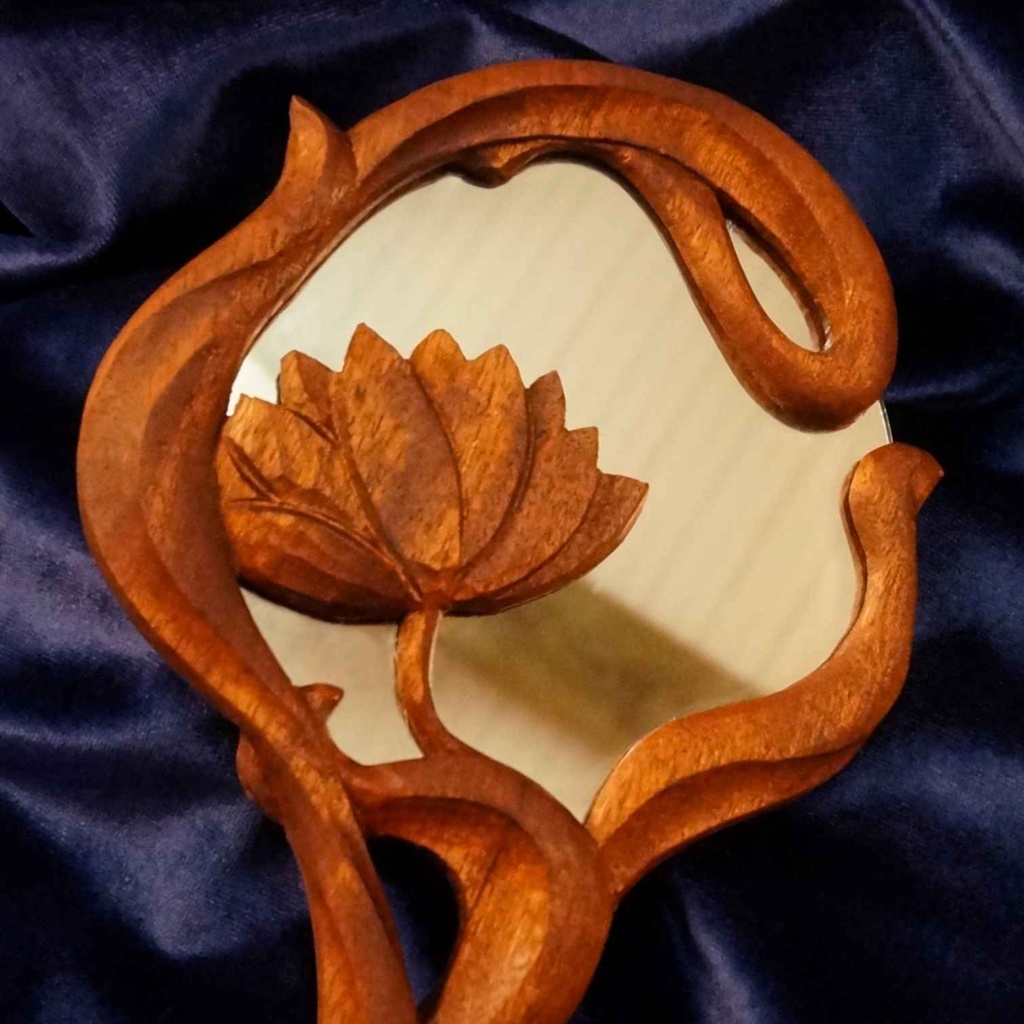 Carving an Art Nouveau Hand Mirror