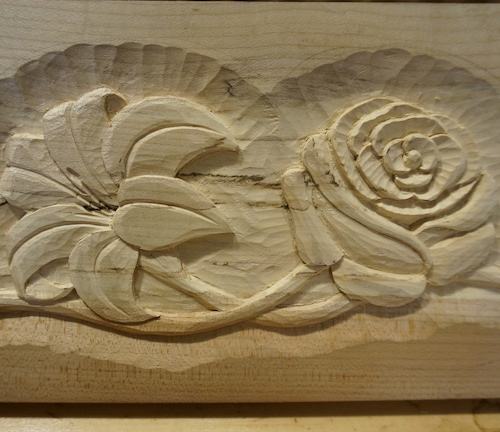 Carving a Lily & Rose