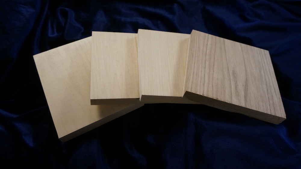 4 pieces of carving wood used for the Free beginner lessons – Mary
